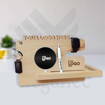 Folded Desk Organiser with Charging Station