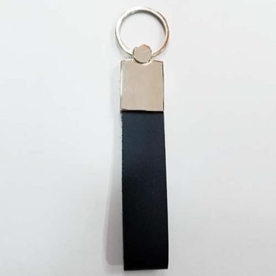 Black Leather Keychain