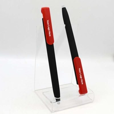 Black Red Plastic Pen