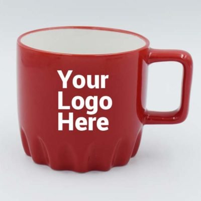 Red White Ceramic Mug