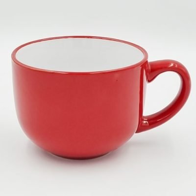 Red Inner White Ceramic Mug