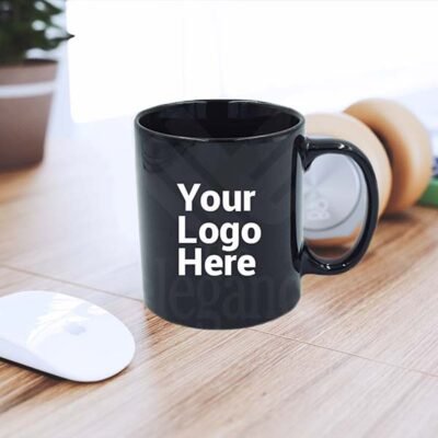 Glossy Black Mug Gift Corporate Gifts in Bulk