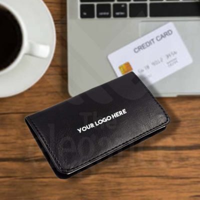 Promotional Black Leather Card Holder Corporate Gifts in Bulk