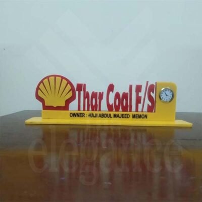 Customized Company Logo Acrylic Table Clock Decor