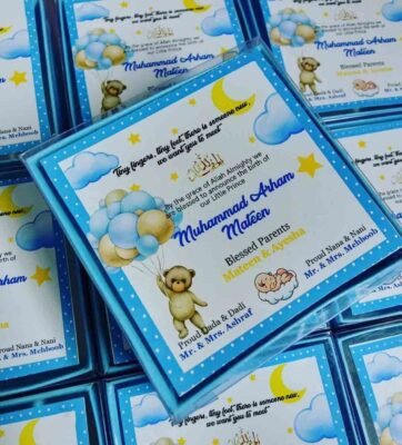 Elegant Birth Announcement Box customized corporate gifts