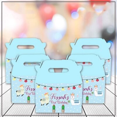 First Birthday Gable Announcement Box customized corporate gifts