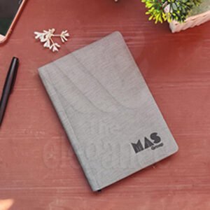 Corporate Gift Grey Leather Notebook for employees