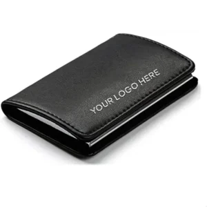 Black Leather Card Holder for Corporate Gifts