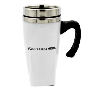 White Stainless Steel Travel Mug Online Corporate Gifting