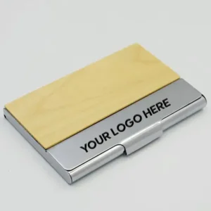 Wooden plus Metal Card Holder Corporate Gifts for Clients