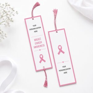 Breast Cancer Awareness Pink Ribbon Bookmark