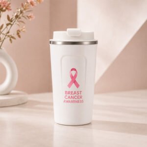 Breast Cancer Awareness Travel Tumbler