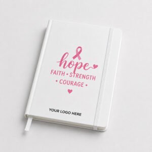 Hope Faith Strength Courage Breast Cancer Awareness Leather Diary