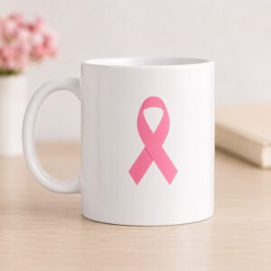 Breast Cancer Awareness Pink Ribbon Ceramic Mug