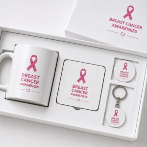 Breast Cancer Awareness Mug & Coaster Gift Box