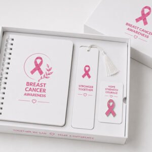 Breast Cancer Awareness Notebook & Bookmark Gift Box