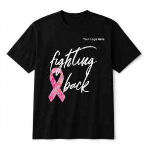 Fighting Back Breast Cancer Awareness Round Neck T-Shirt