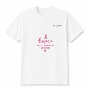 Hope Faith Strength Courage Breast Cancer Awareness T-Shirt